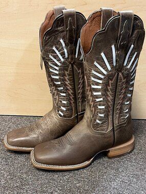 Dan Post Women's Lacey Square Toe Western Boot - Tan